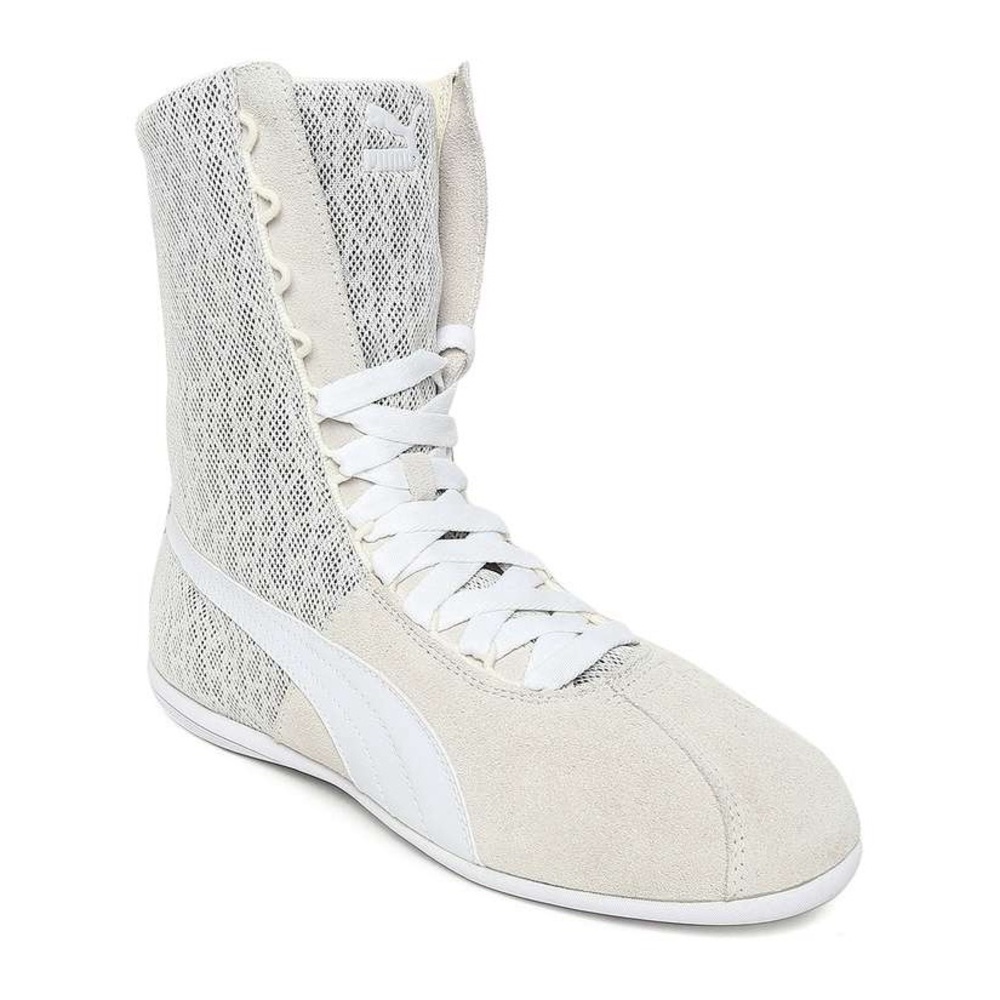 👹Puma Eskiva Boxing Wrestling Boots ivory Stylish High-Top Sneaker vintage